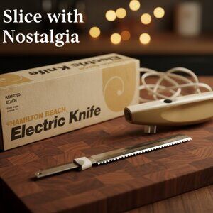 Vintage 1970's Hamilton Beach Scovill Electric Knife Model 275G Gold Box Manual